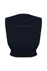 Denim Cargo Set with Cropped Vest