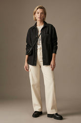 Oversized Denim Shirt – Black