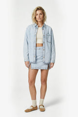 Oversized Denim Shirt – Light Blue