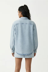 Oversized Denim Shirt – Light Blue