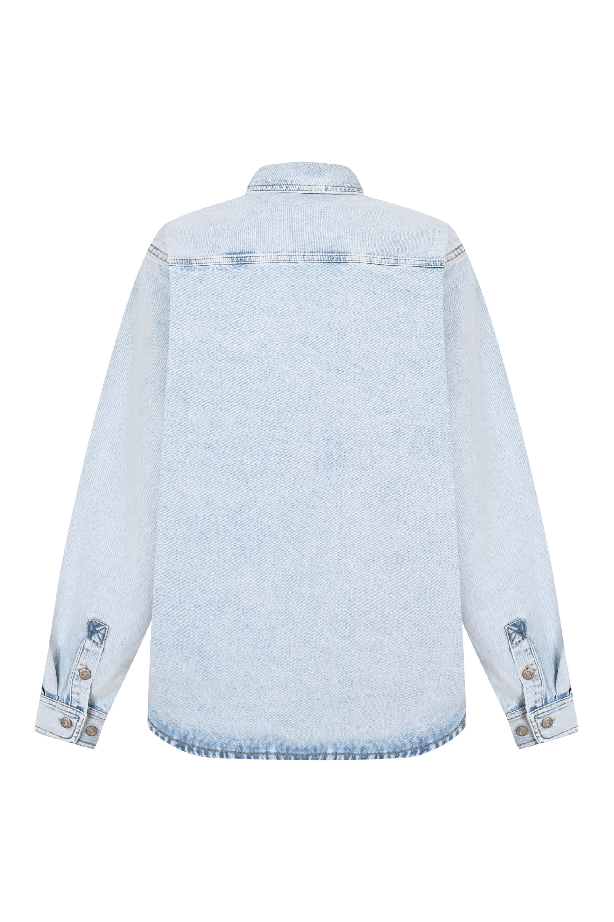 Oversized Denim Shirt – Light Blue