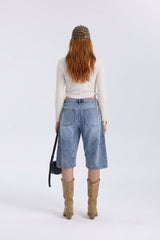 Jorts with Modular Pouch - Light Blue