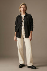 Oversized Denim Shirt – Black