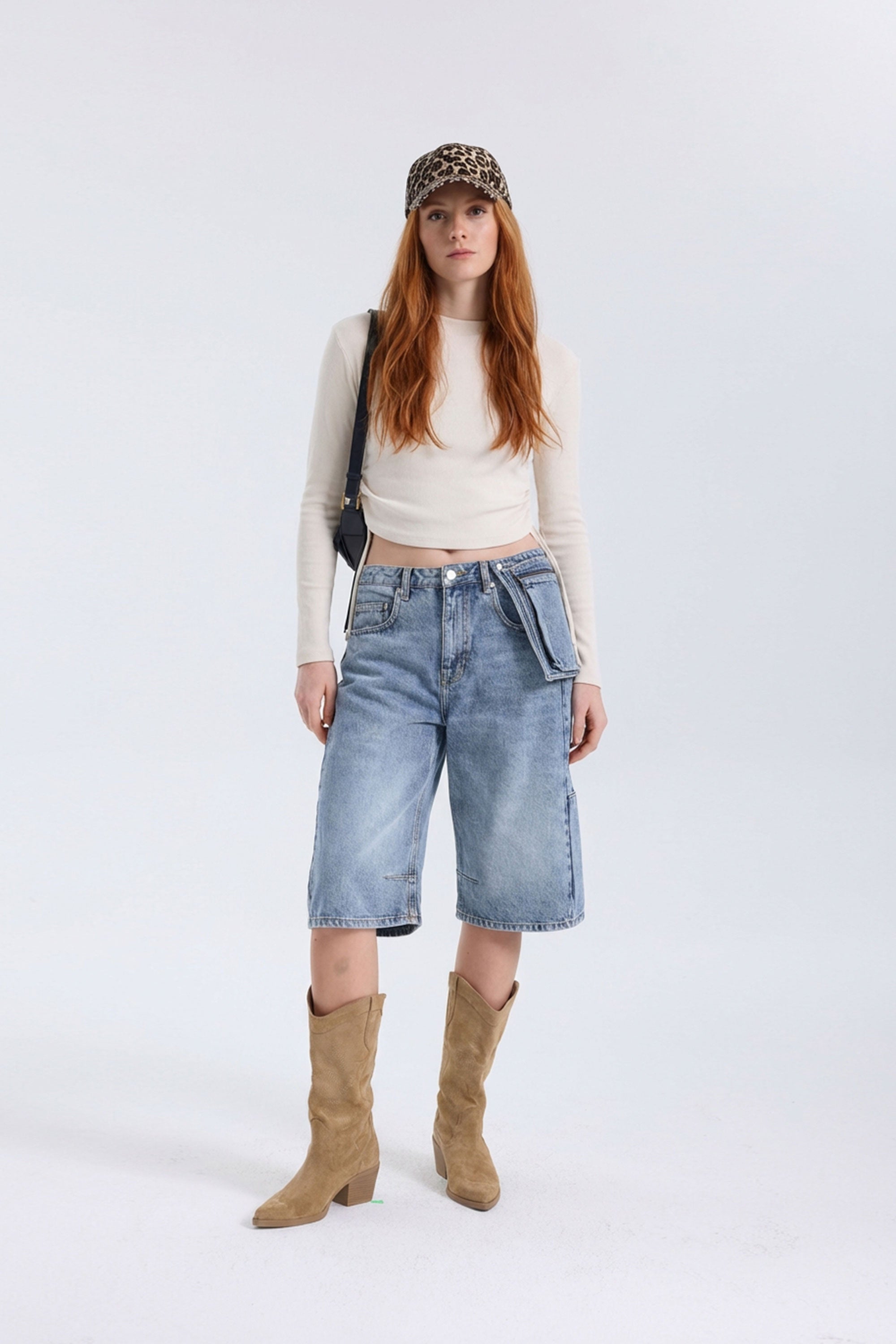 Jorts with Modular Pouch - Light Blue