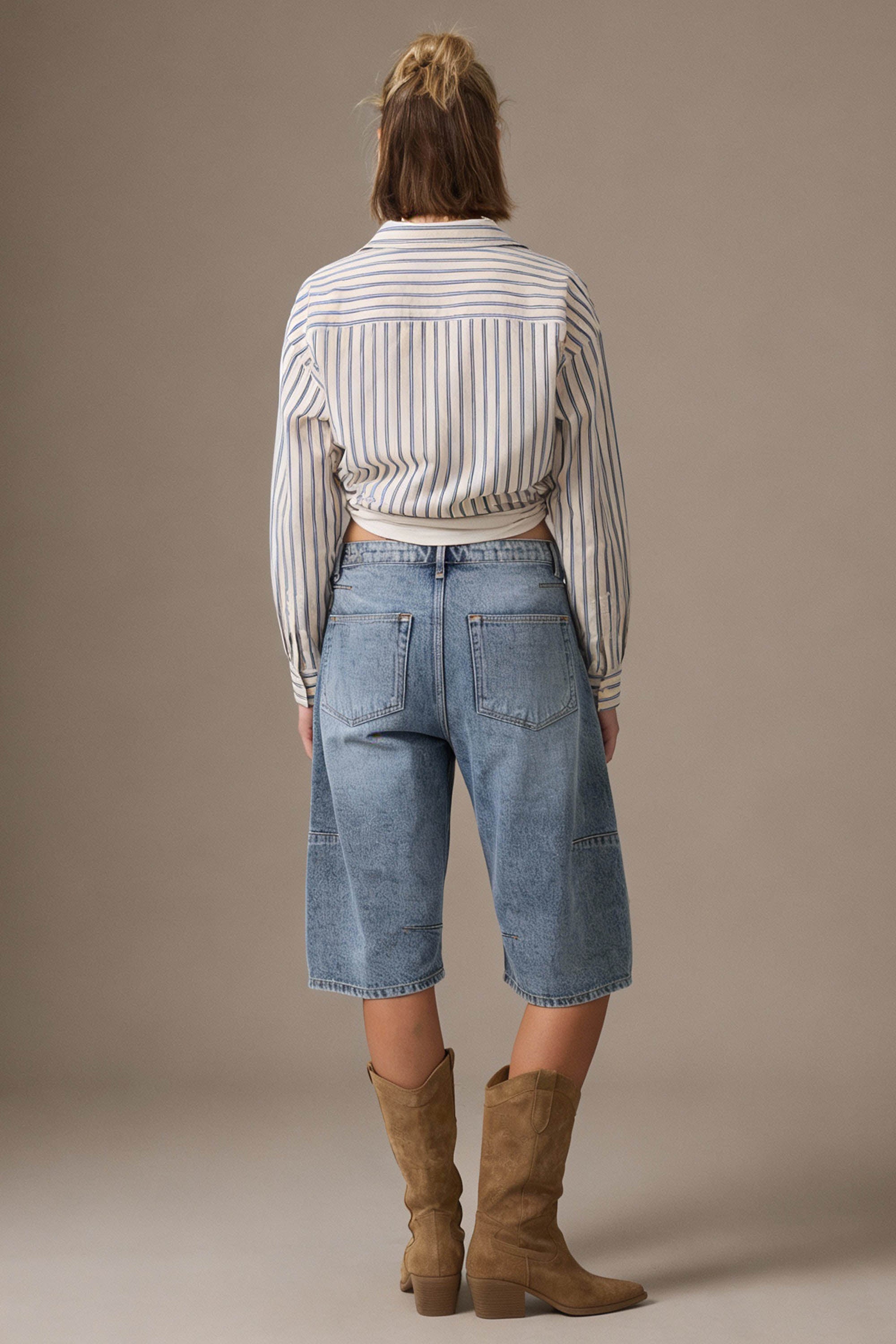 Jorts with Modular Pouch - Light Blue