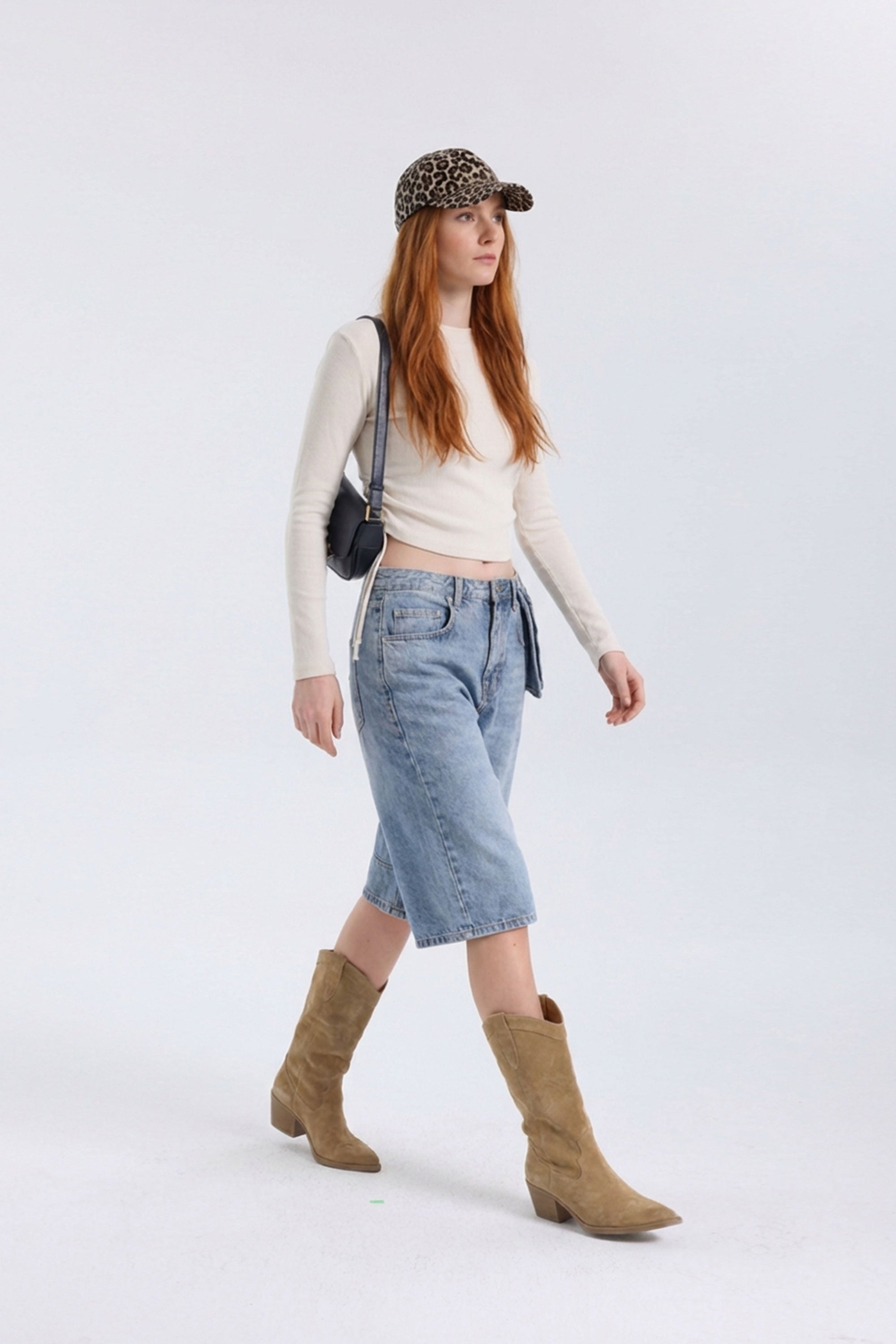 Jorts with Modular Pouch - Light Blue